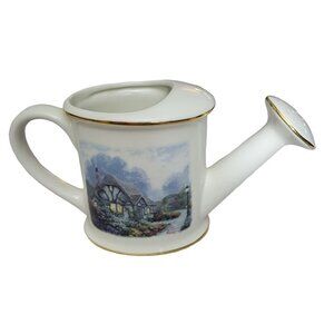 Thomas Kinkade 2004 Chandler's Cottage Teleflora Gift Water Can Flower Vase